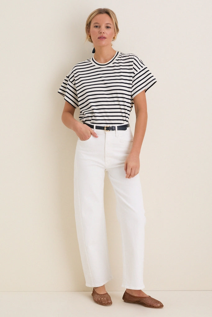 Blue Striped Presley Boyfriend Tee