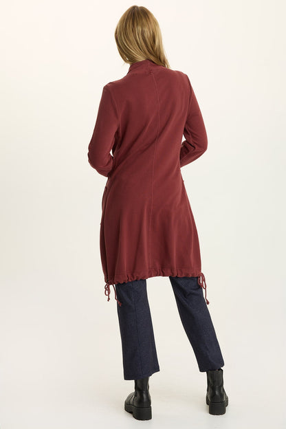 Fleece Longline Cinchable Jacket-Dress