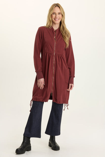 Fleece Longline Cinchable Jacket-Dress