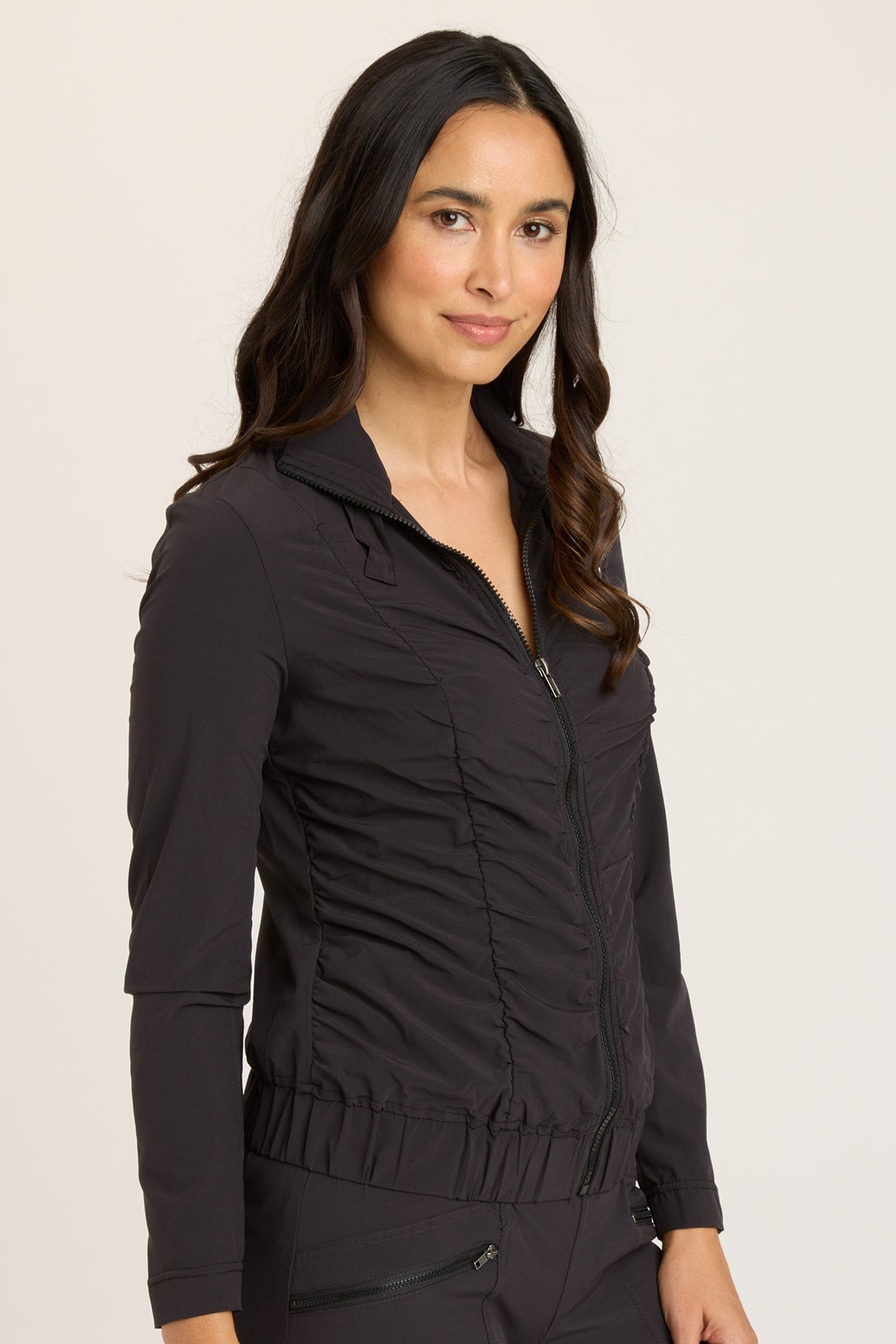 Momentum Whisper Stretch Ruched Active Jacket