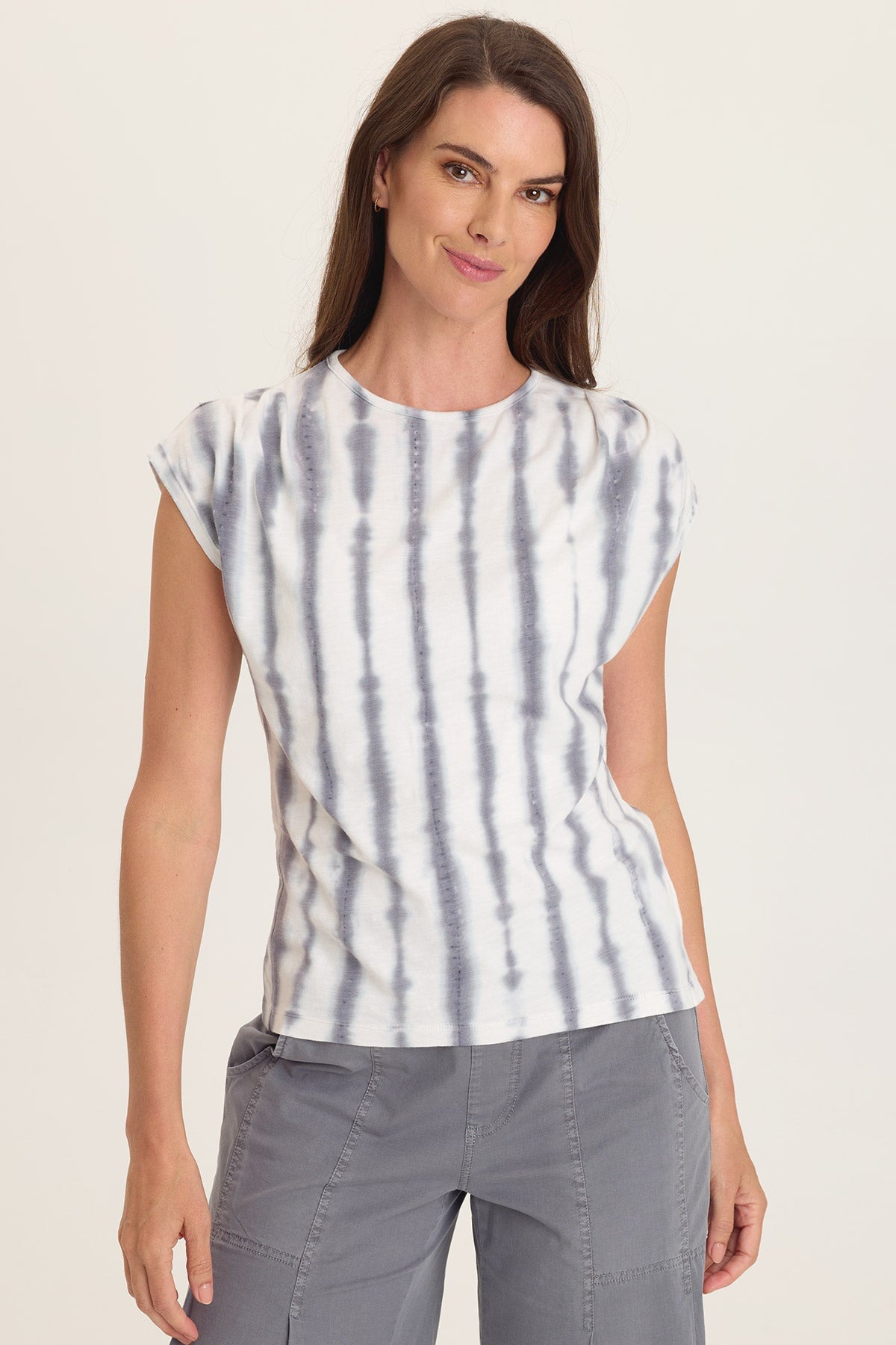 Arwen Soft Jersey Mock Neck Tee