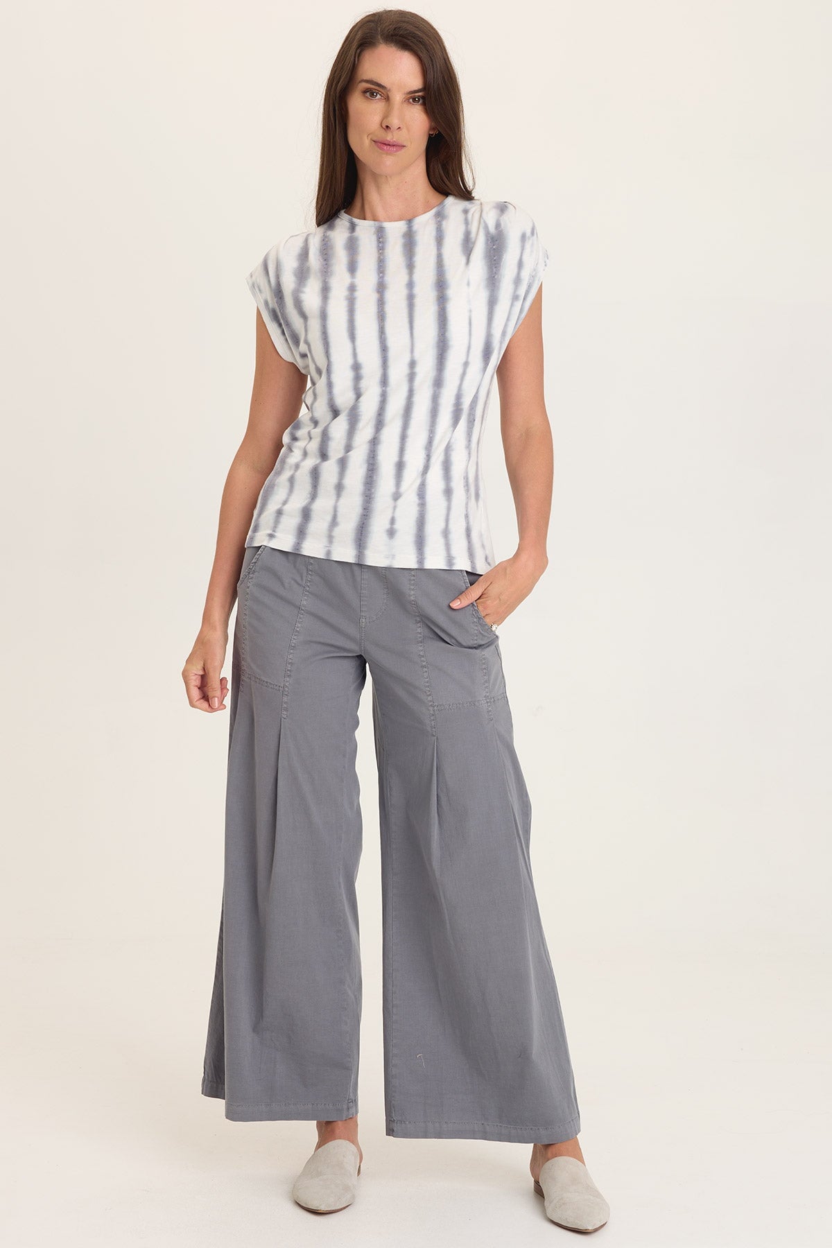 Arwen Soft Jersey Mock Neck Tee
