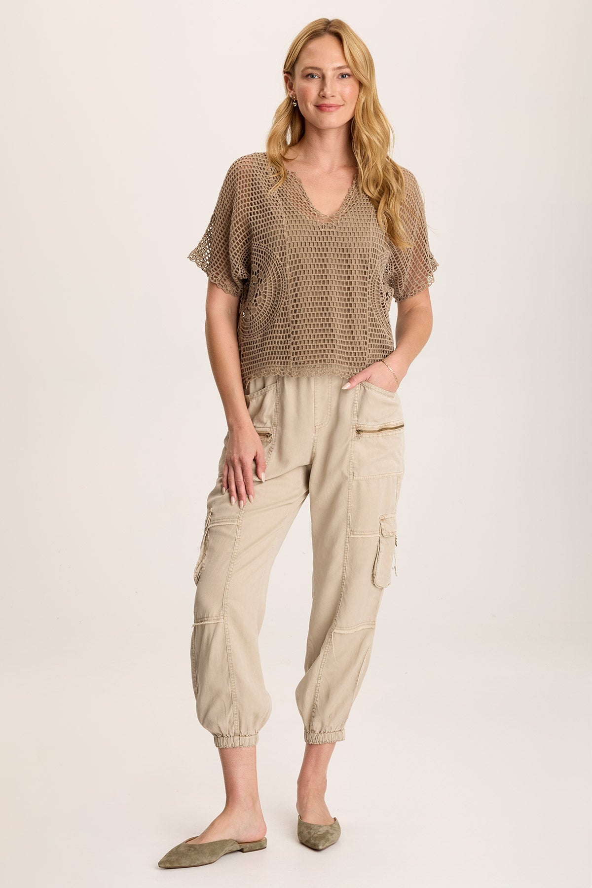 Centre Crochet Layered Top
