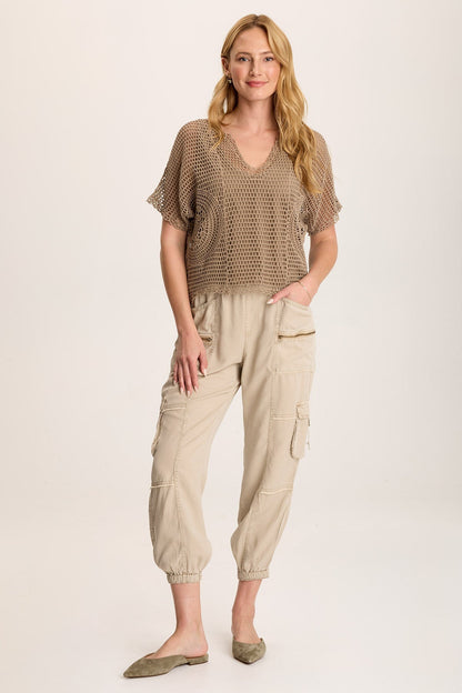 Centre Crochet Layered Top
