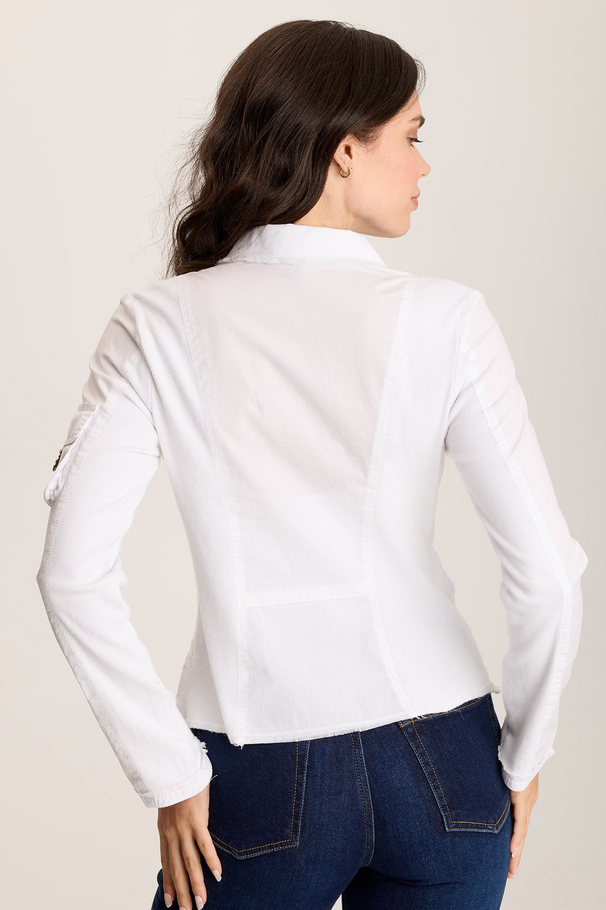 Munir Three-Button Jacket with Lapel Collar
