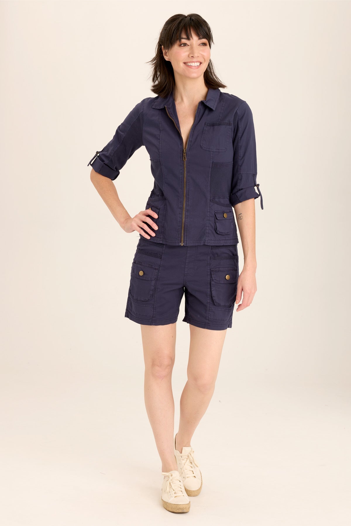Wexel Stretch Poplin Fitted Cargo Jacket