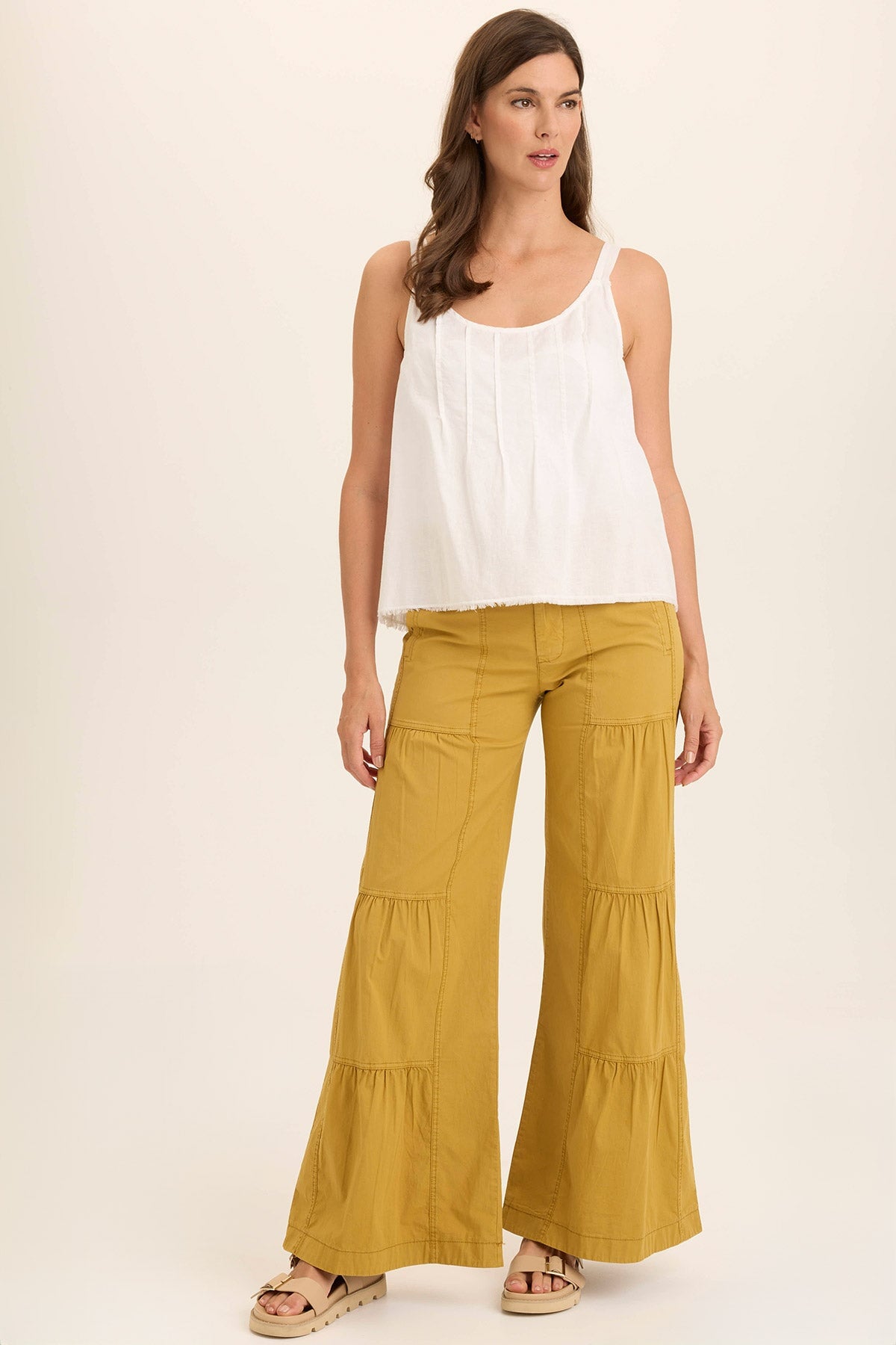 Tiered Wide Leg Pant