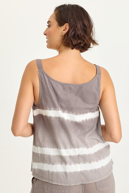 Shawnie Linen Billowy Pintuck Tank