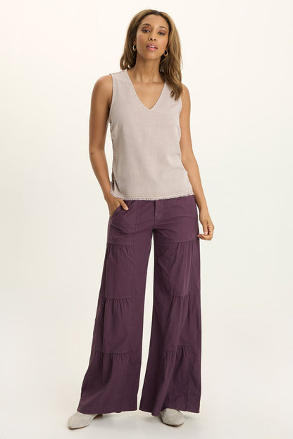 Tiered Wide Leg Pant