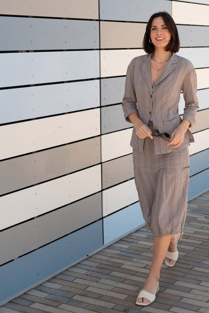 Aracelle Textured Gauze Cargo Bubble Hem Skirt