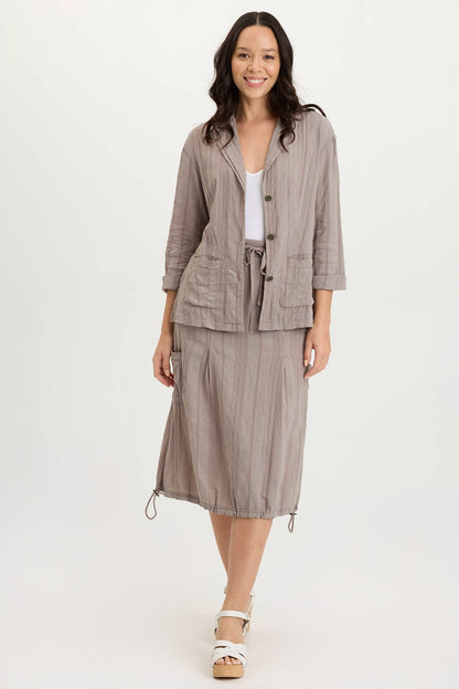 Aracelle Textured Gauze Cargo Bubble Hem Skirt