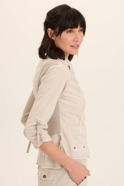 Linen Raphael Distressed Blazer