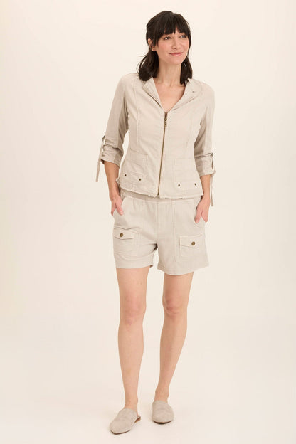 Linen Raphael Distressed Blazer