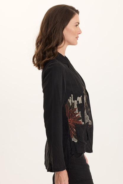 Danski Embroidered Soft Twill Blazer