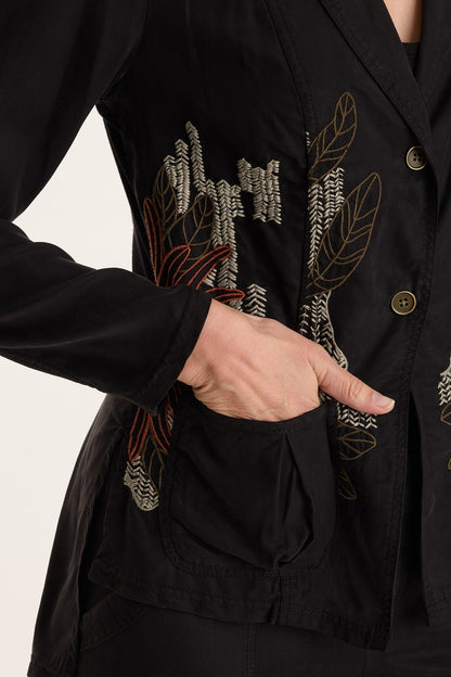 Danski Embroidered Soft Twill Blazer