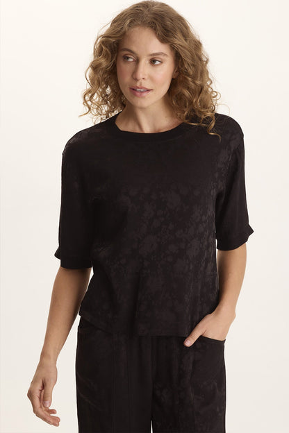 Chelan Textured Satin Casual Fit Top