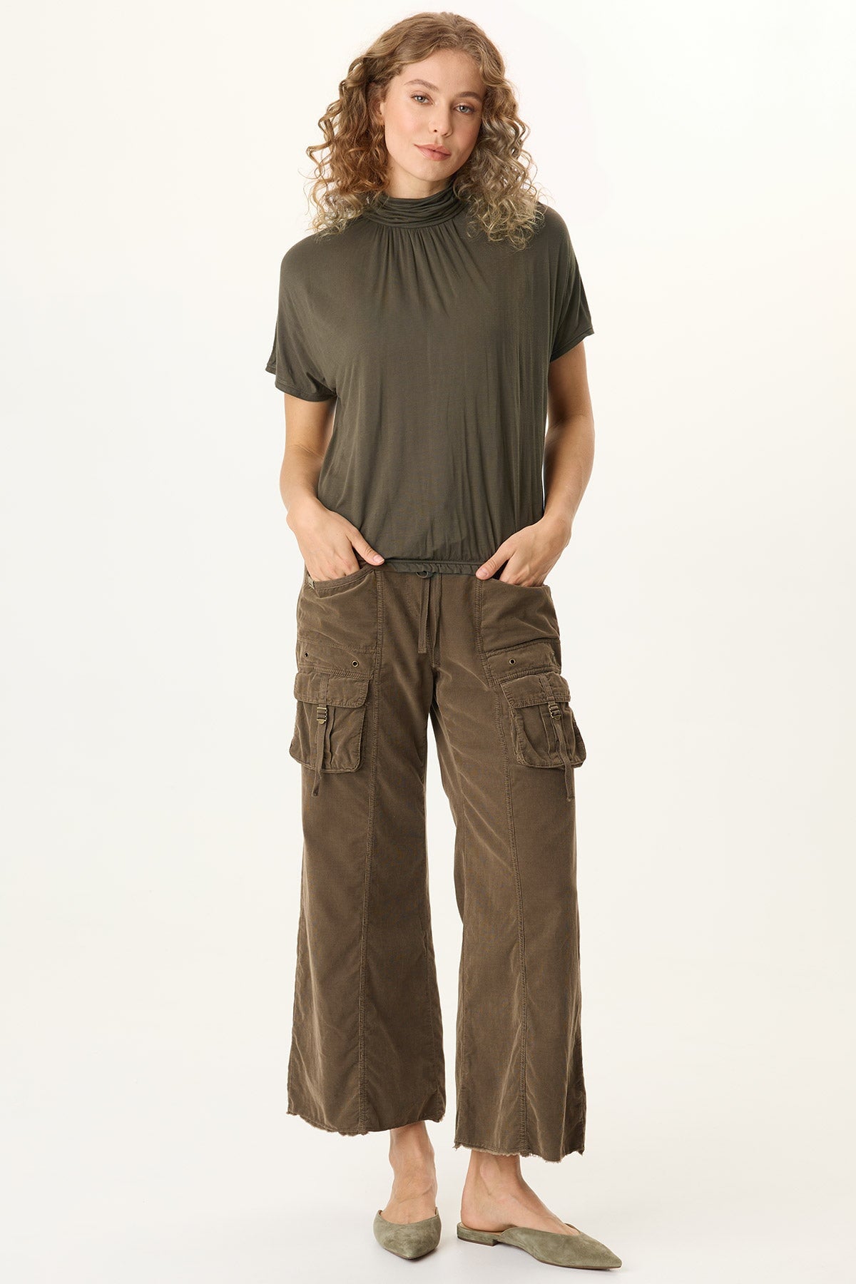 Viggo Soft Jersey Turtleneck Banded Tee