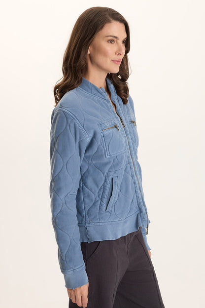 Osment Plush Quilted 4-Pocket Bomber Jacket