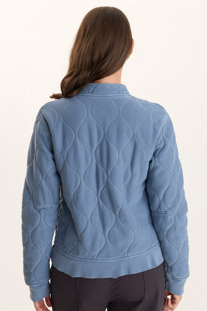 Osment Plush Quilted 4-Pocket Bomber Jacket