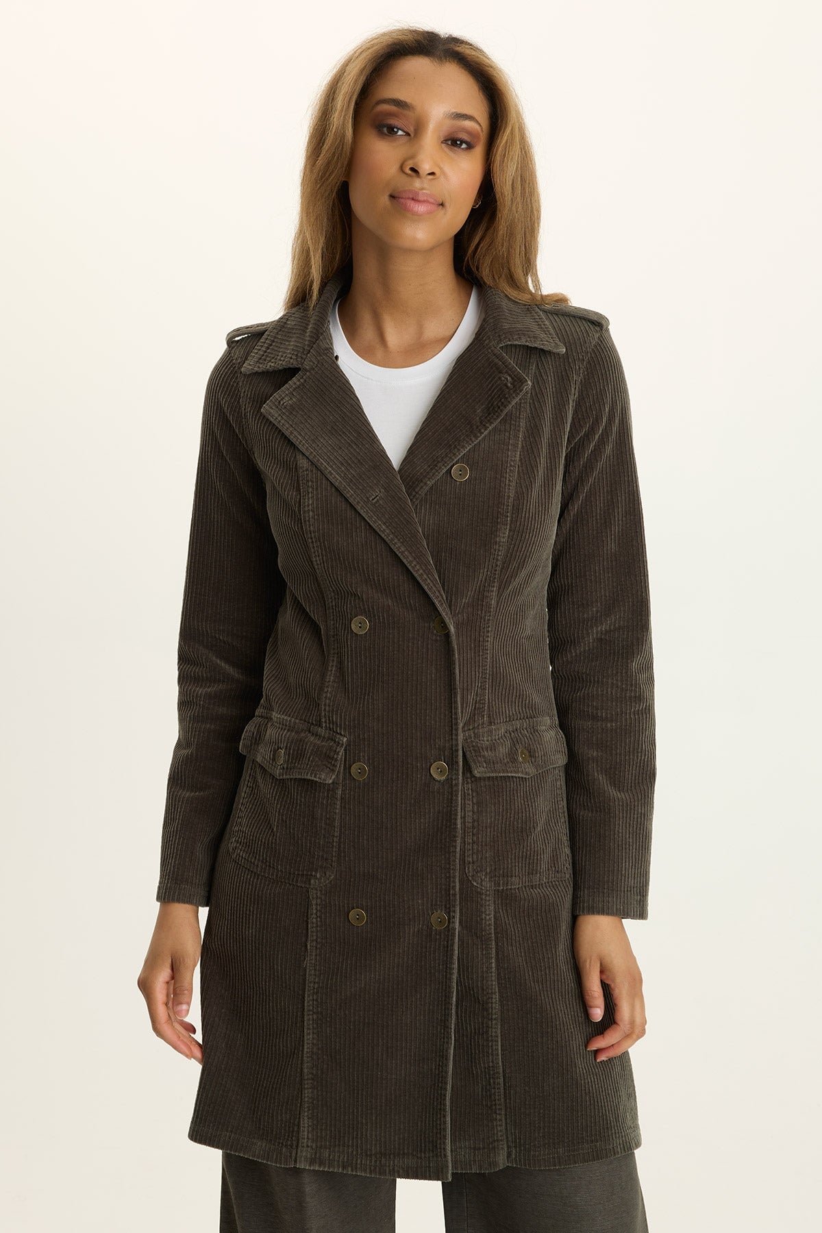 Risto Corduroy Trench Coat