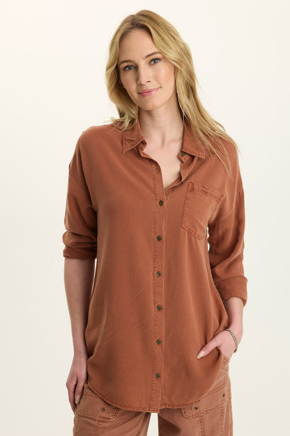 Dusten Lightweight Oversize Button-Up
