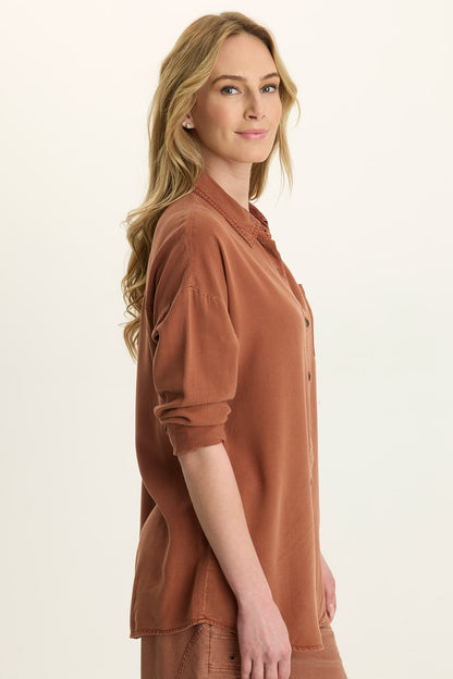 Dusten Lightweight Oversize Button-Up