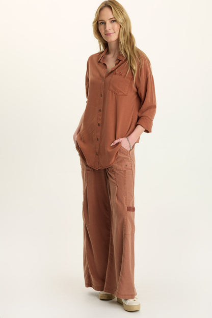 Dusten Lightweight Oversize Button-Up