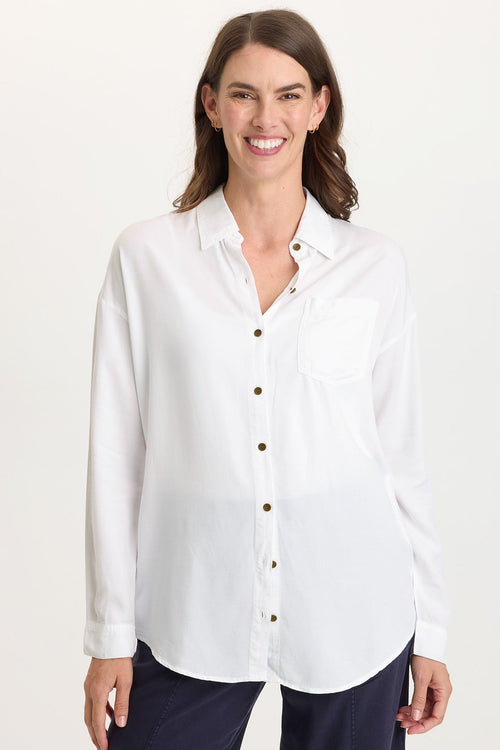 Dusten Lightweight Oversize Button-Up