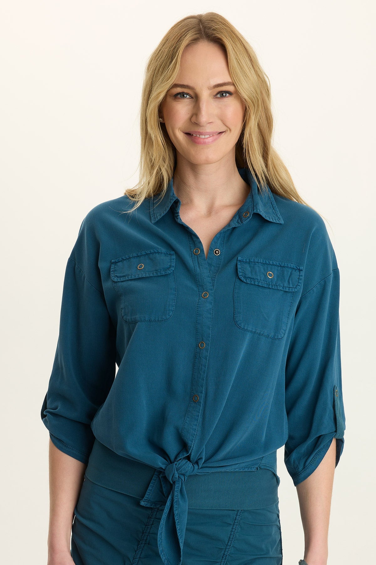 Tyrell Lightweight Tie-Front Button-Up
