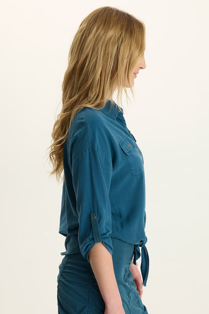 Tyrell Lightweight Tie-Front Button-Up