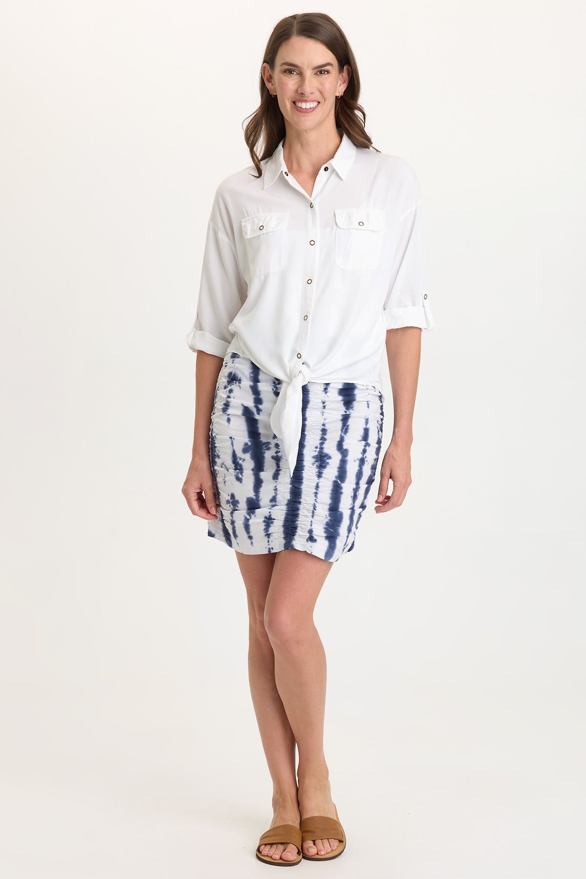 Tyrell Lightweight Tie-Front Button-Up