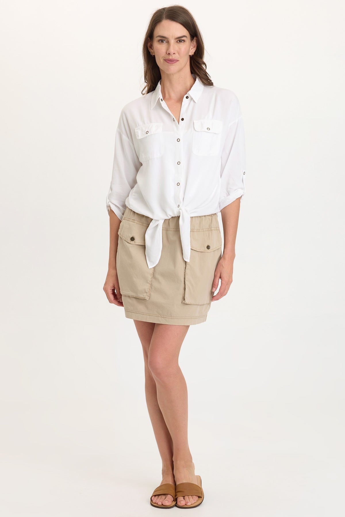 Tyrell Lightweight Tie-Front Button-Up