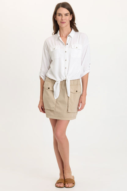 Tyrell Lightweight Tie-Front Button-Up
