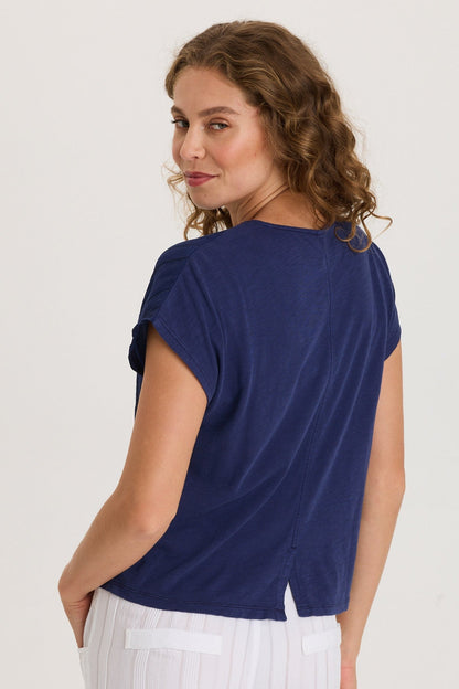 Adgar Textured Stripe/Jersey Tee