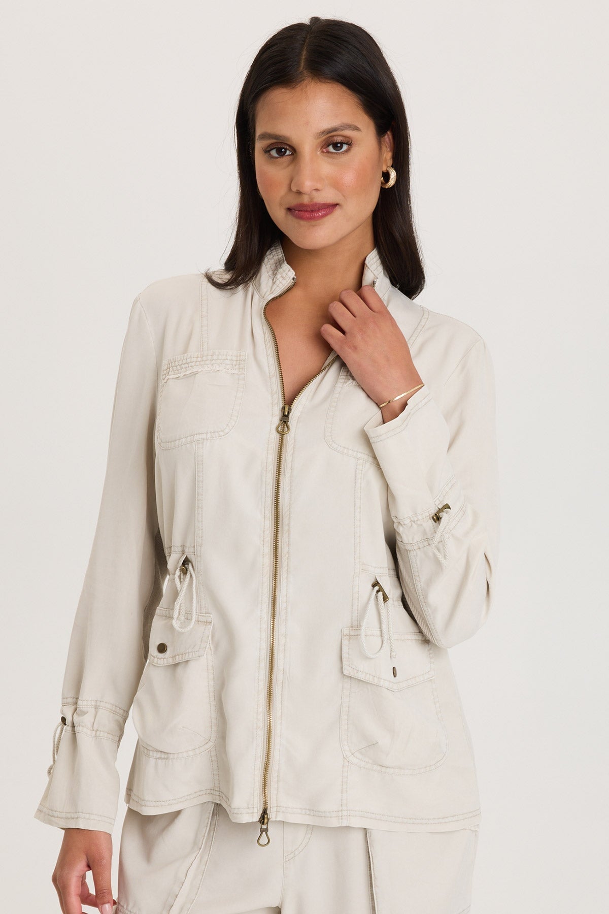 Hall Four Pocket Cinchable Twill/Rib Jacket