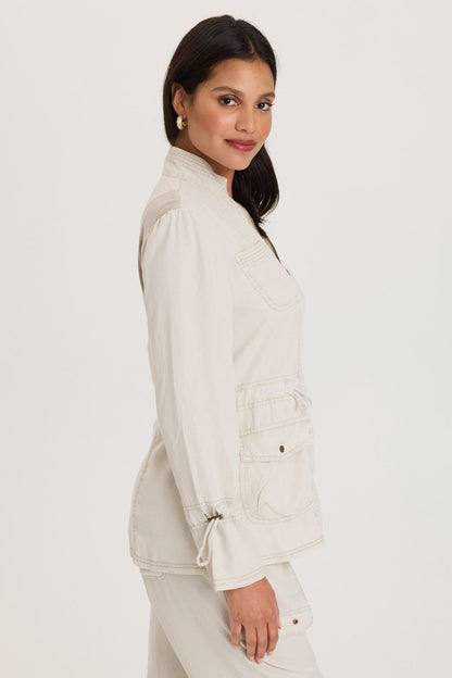 Hall Four Pocket Cinchable Twill/Rib Jacket