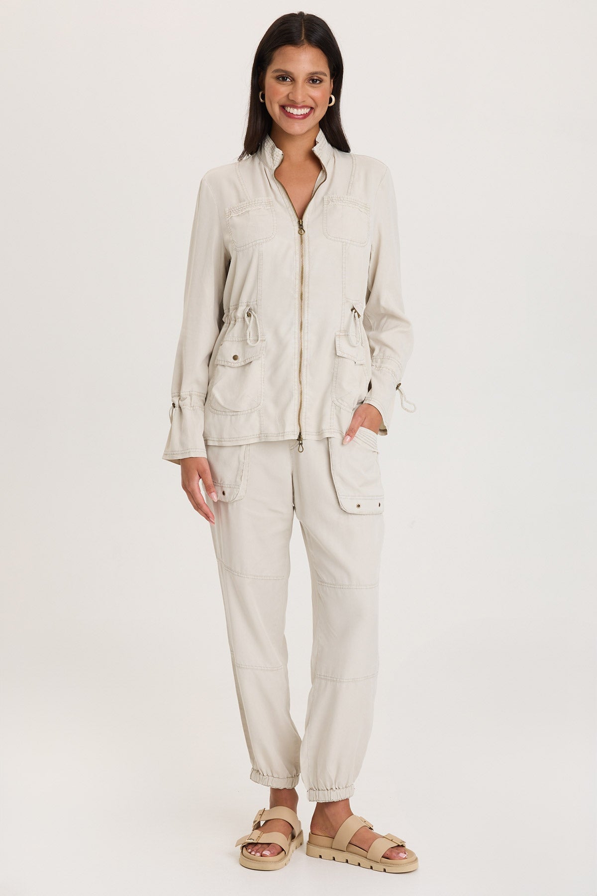 Hall Four Pocket Cinchable Twill/Rib Jacket