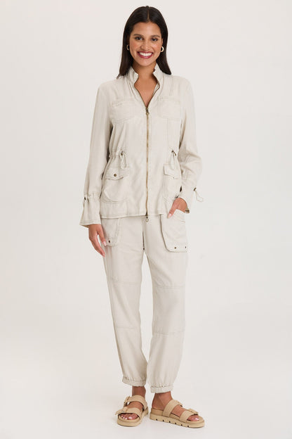 Hall Four Pocket Cinchable Twill/Rib Jacket