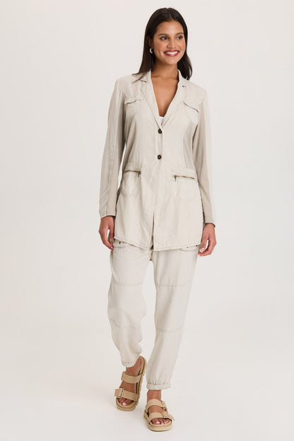 Cutmore Two-Button Long Blazer