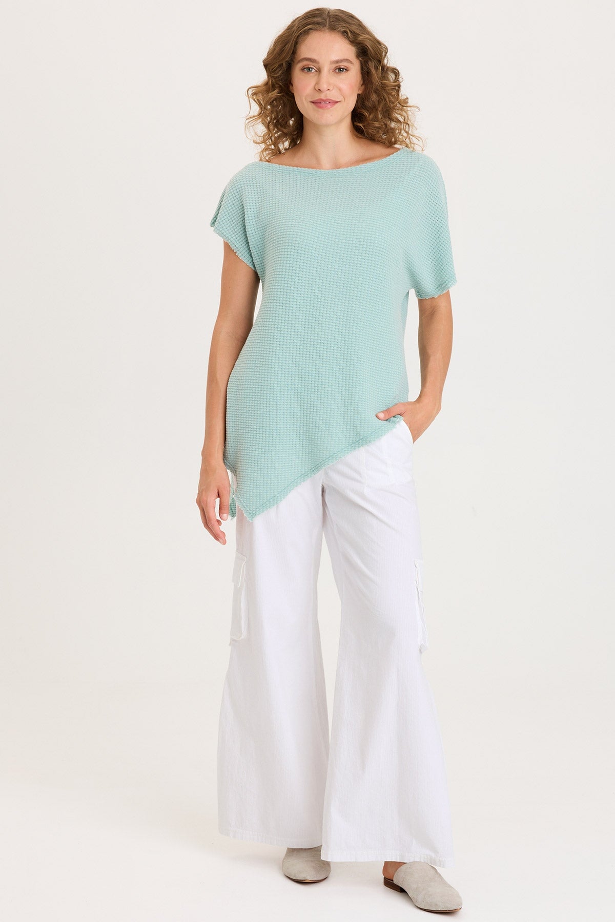Erwin Side Pleats Cargo Wide-Leg Pant