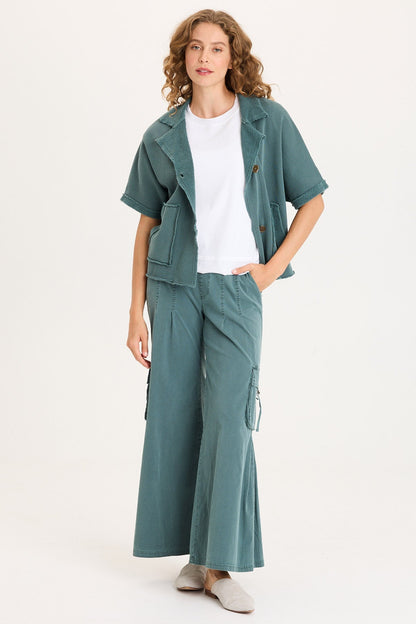 Kennison Short Sleeve Fleece Capelet