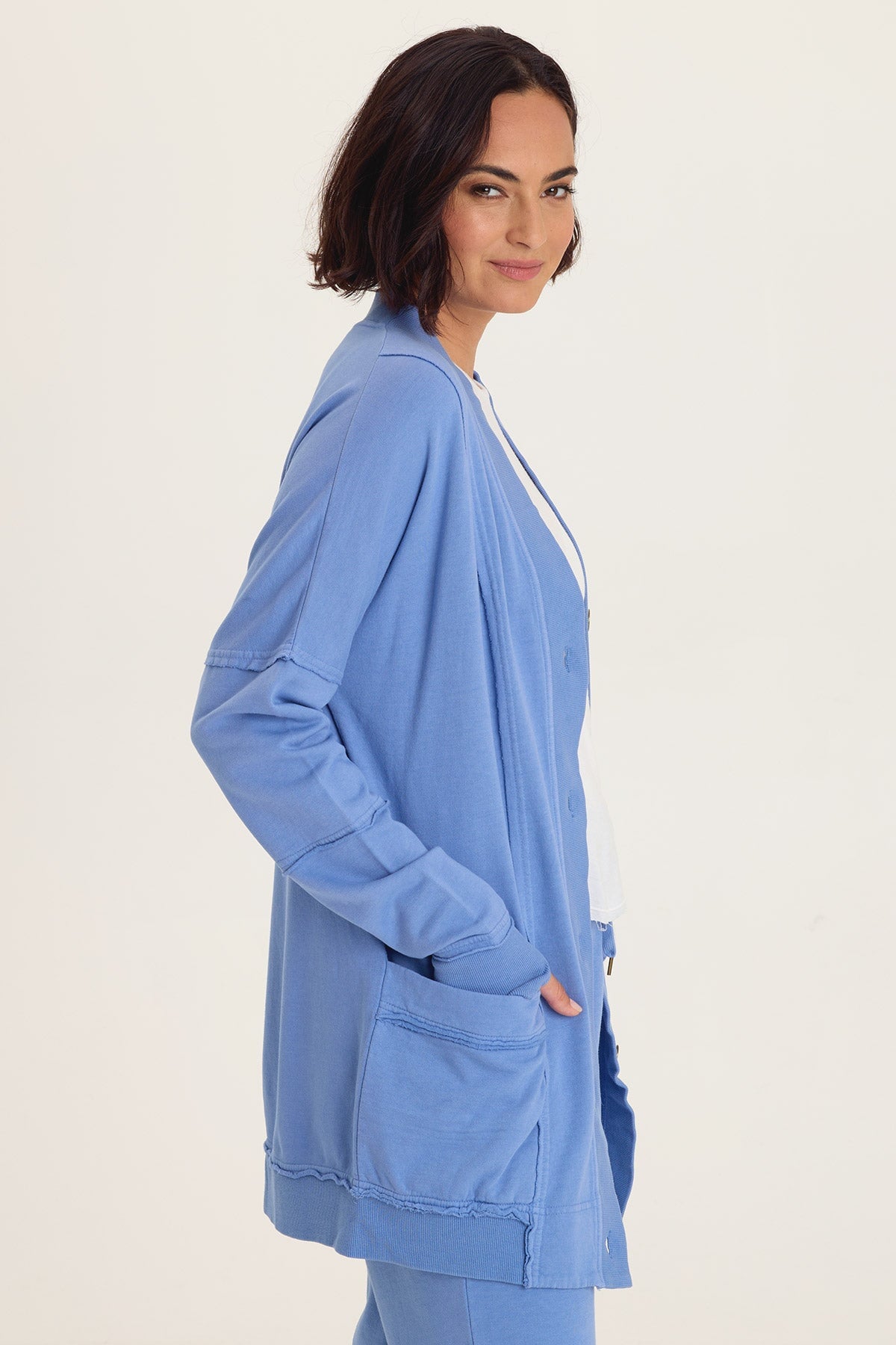 Trude Fleece Button-Up Cardigan