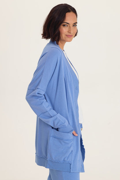 Trude Fleece Button-Up Cardigan