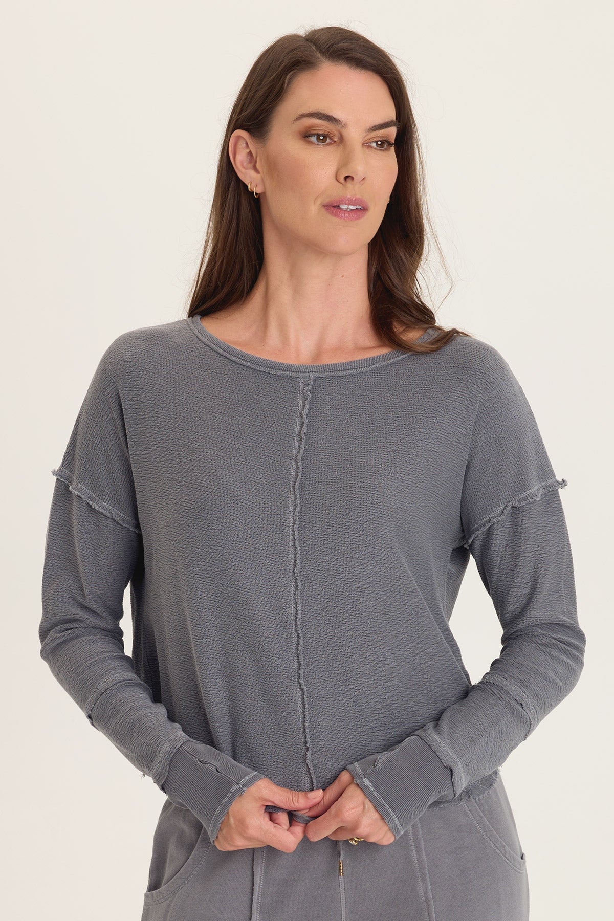 Annika Long Sleeve Boat Neck Top