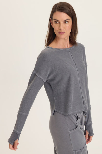 Annika Long Sleeve Boat Neck Top