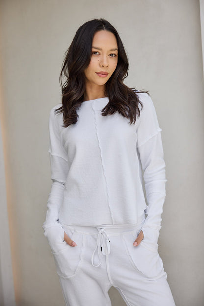 Annika Long Sleeve Boat Neck Top