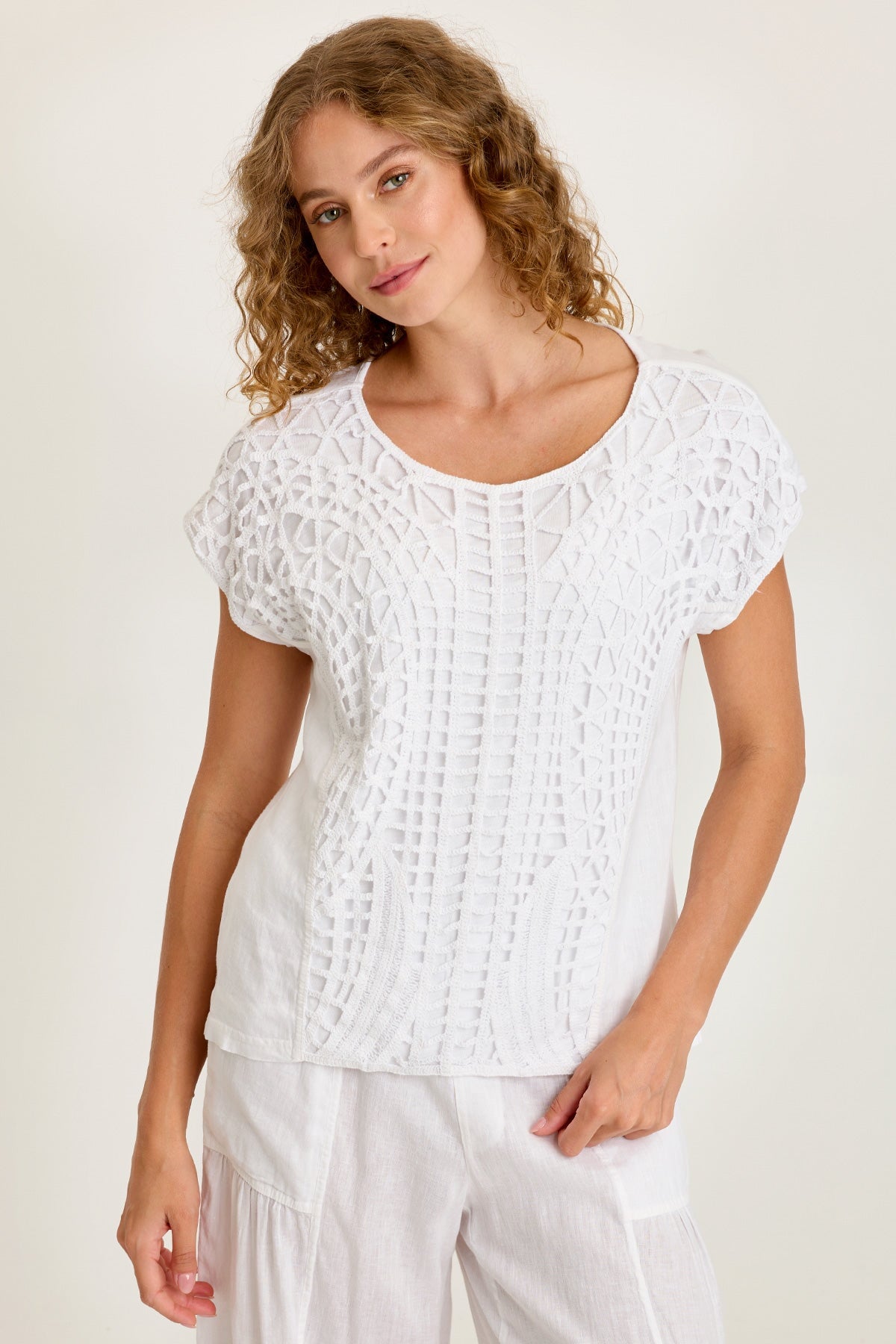 Nashir Crochet/Jersey Top