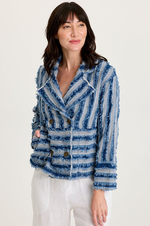 Mavie Shredded Denim Jacket