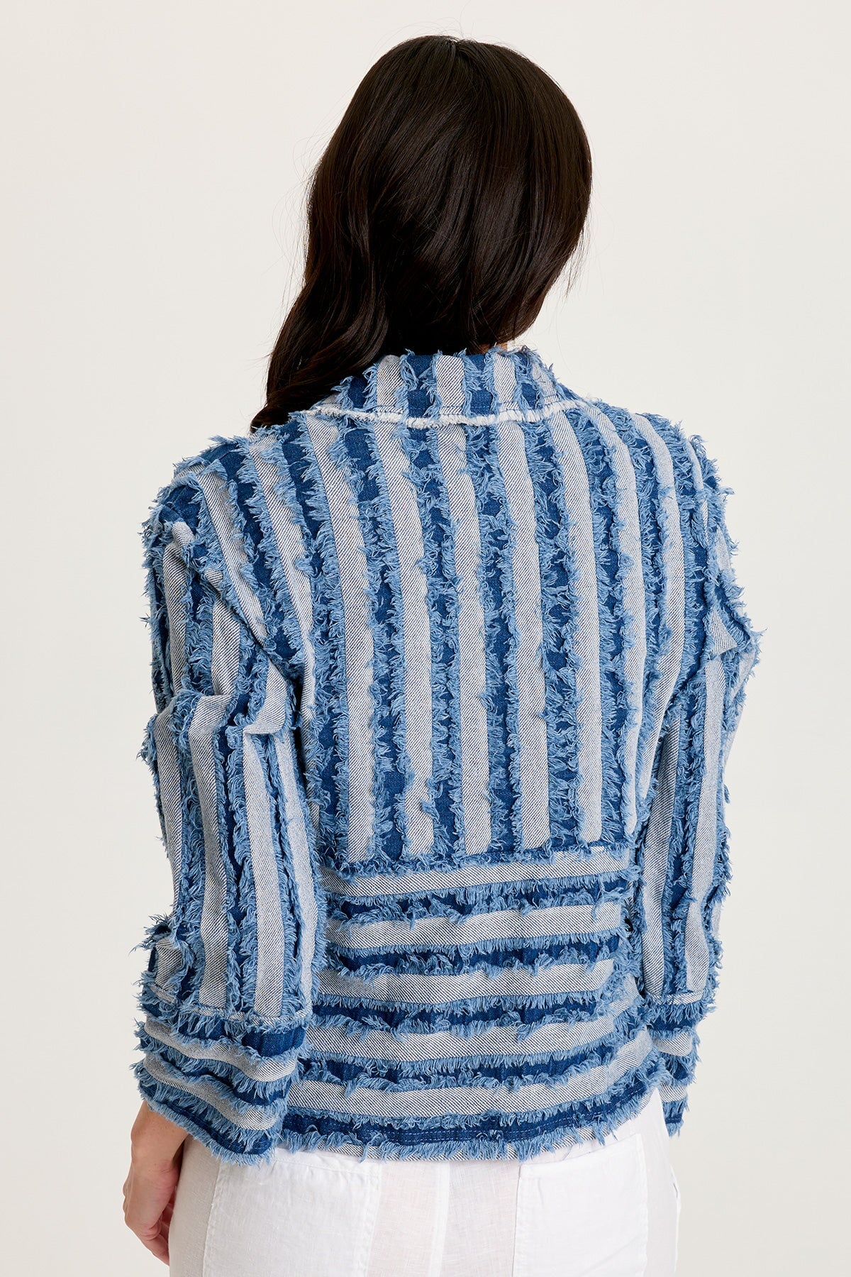 Mavie Shredded Denim Jacket