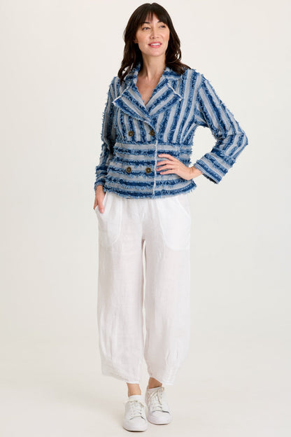 Mavie Shredded Denim Jacket